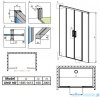 Radaway Idea Dwd drzwi wnękowe 160cm szkło przejrzyste 387126-01-01
